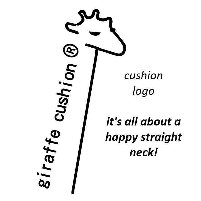 cushion logo happy straight neck giraffe